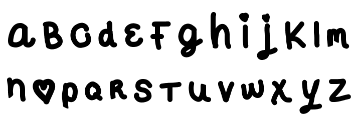 Sweetie Love Font LOWERCASE