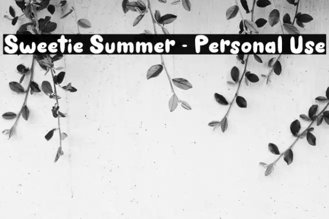 Sweetie Summer - Personal Use Font examples
