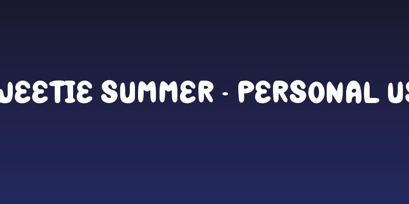 Sweetie Summer - Personal Use Social Header