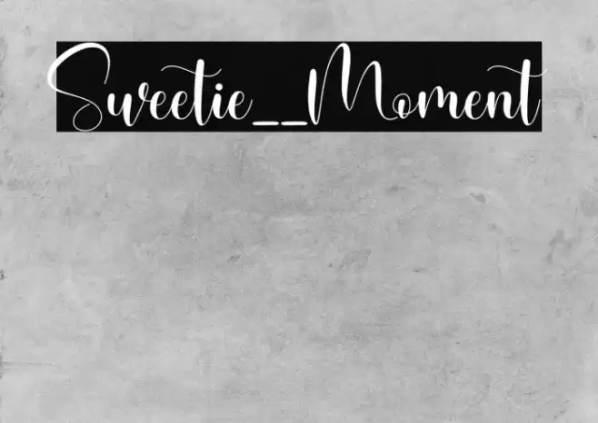 Sweetie__Moment Font examples