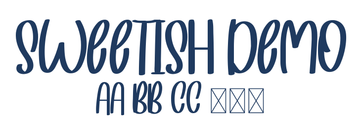 Sweetish Demo Font Preview