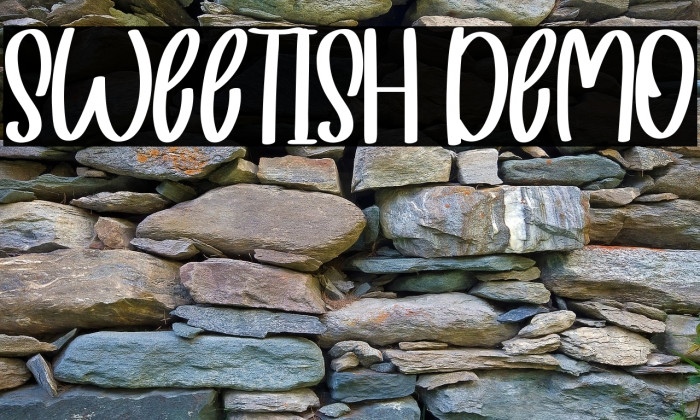 Sweetish Demo خط examples