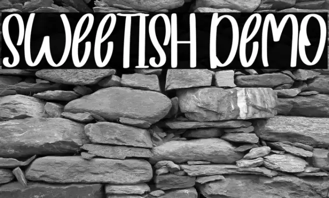 Sweetish Demo Font examples