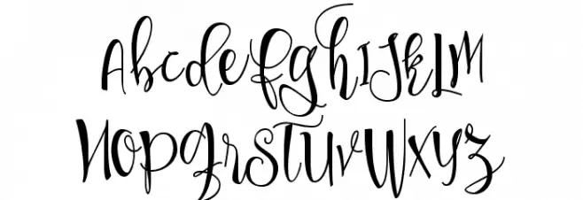 Sweetline Free Demo Schriftart Kleinbuchstaben