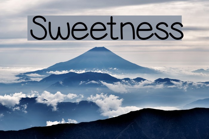 Sweetness Font examples