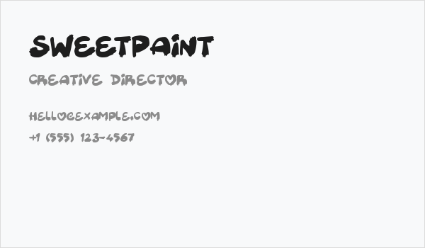 Sweetpaint Business Card