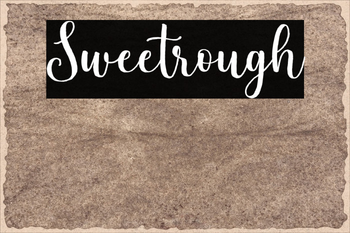 Sweetrough Font examples