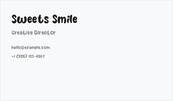 Sweets Smile Business Card