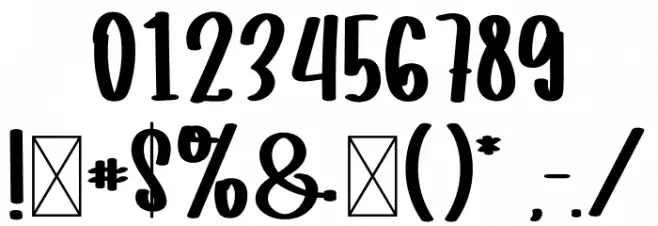 Sweett And Cheerful Font OTHER CHARS