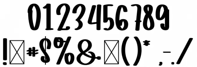 Sweett And Cheerful Font OTHER CHARS