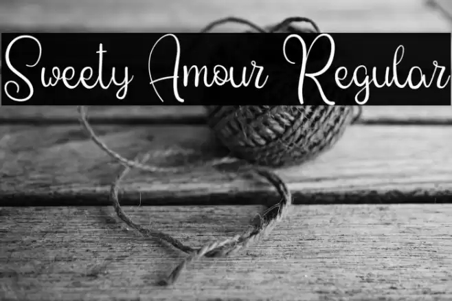 Sweety Amour Regular Font examples