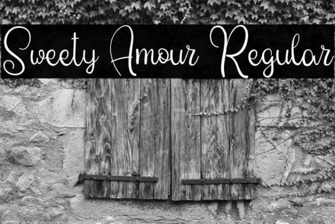 Sweety Amour Regular Font examples