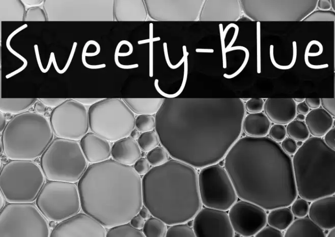 Sweety-Blue Font examples