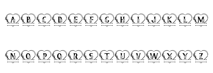 Sweety Camellia Monogram Font LOWERCASE