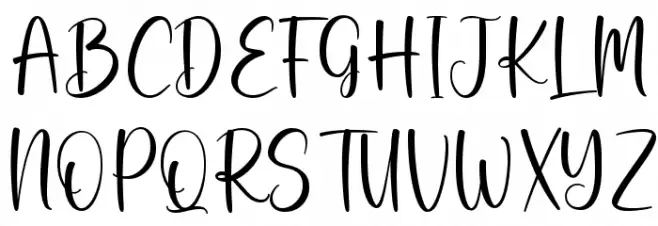 Sweety Diary Font UPPERCASE