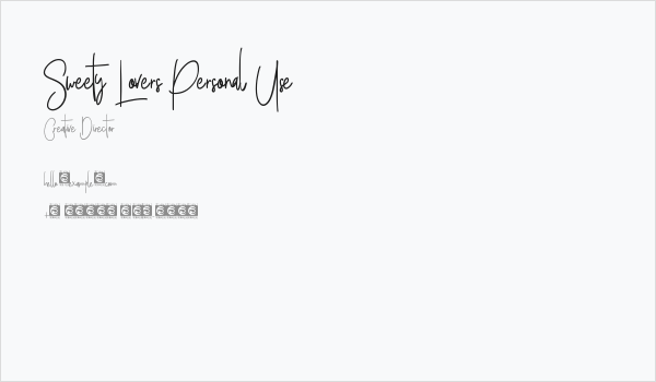 Sweety Lovers Personal Use Business Card