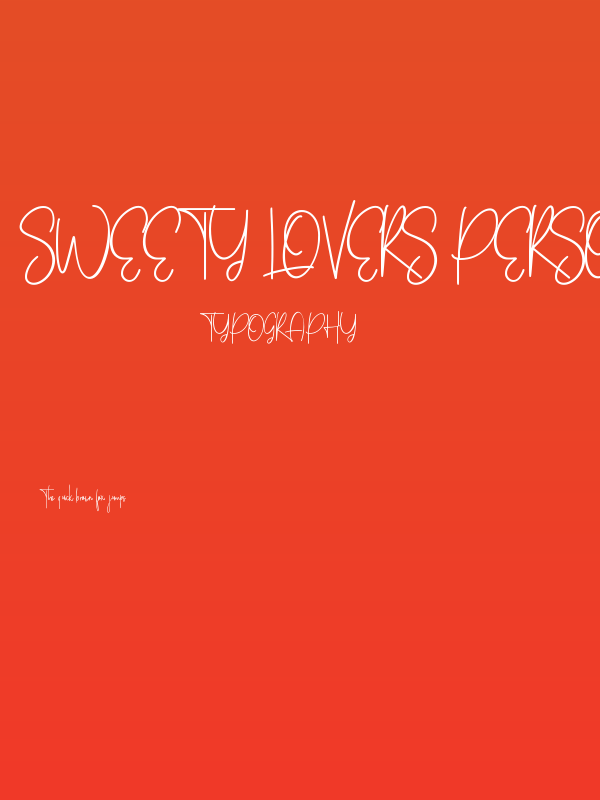 Sweety Lovers Personal Use Poster