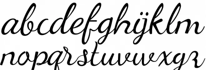 Sweety Loves Schriftart Kleinbuchstaben