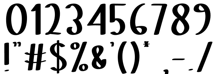 Sweety Milkys Font OTHER CHARS