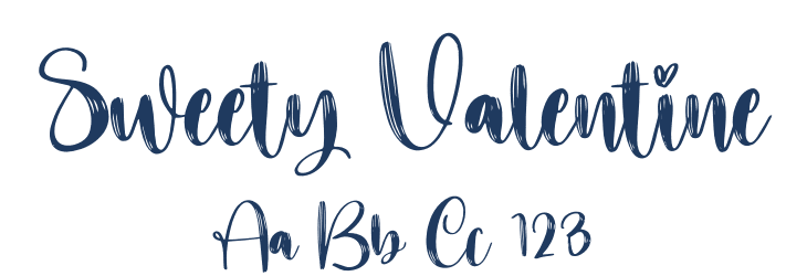 Sweety Valentine Font Preview