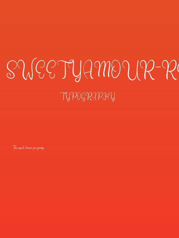 SweetyAmour-Regular Poster