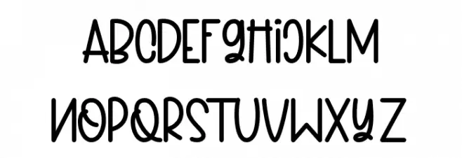 SweetyPeachy Display फ़ॉन्ट अपरकेस