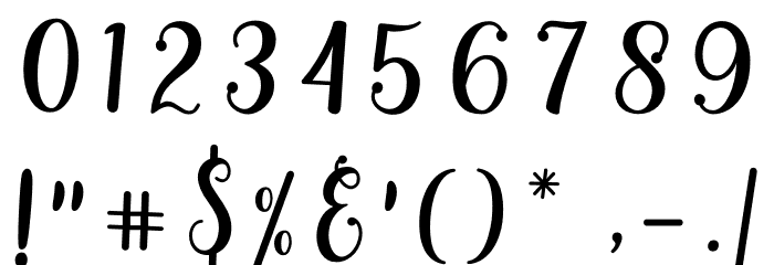 SweetyScript Font OTHER CHARS