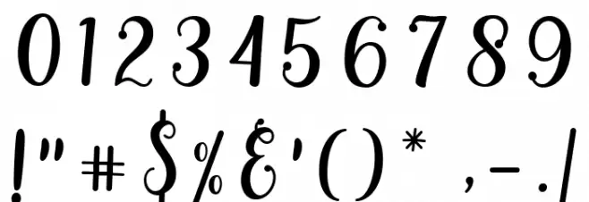 SweetyScript Font OTHER CHARS