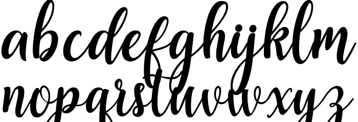 SweetyScript Font LOWERCASE