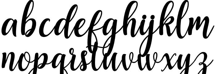SweetyScript Font LOWERCASE