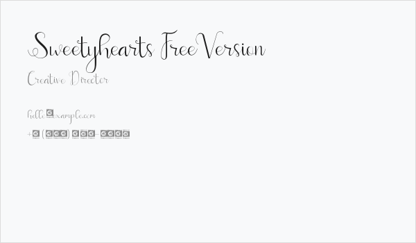 Sweetyhearts FreeVersion Business Card