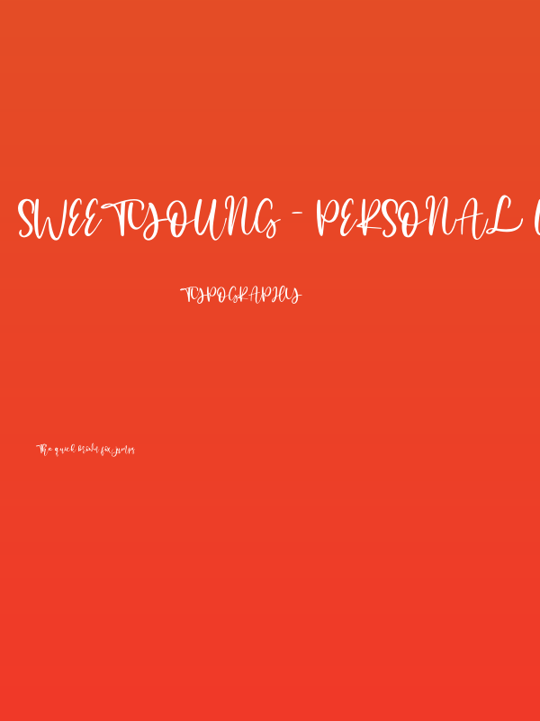 Sweetyoung - Personal Use Poster