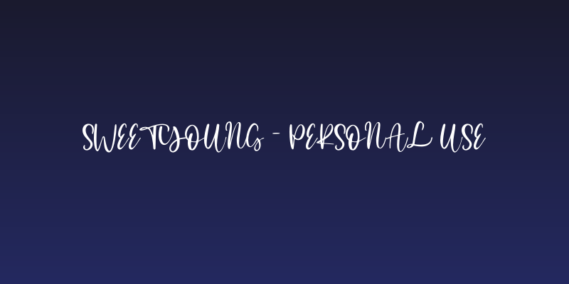 Sweetyoung - Personal Use Social Header