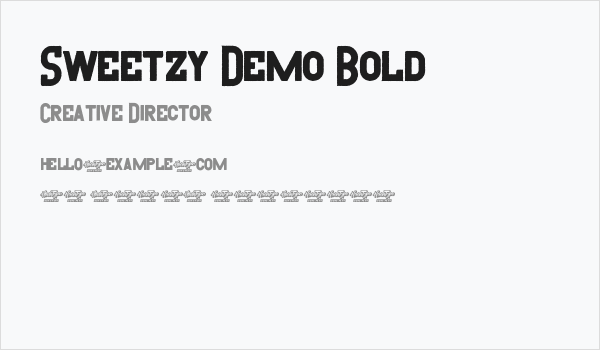 Sweetzy Demo Bold Business Card