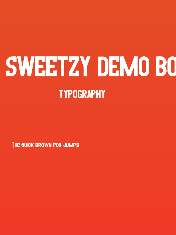 Sweetzy Demo Bold Poster