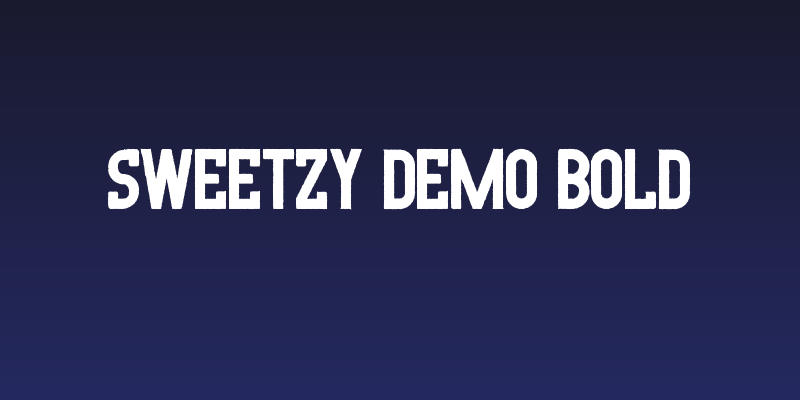 Sweetzy Demo Bold Social Header