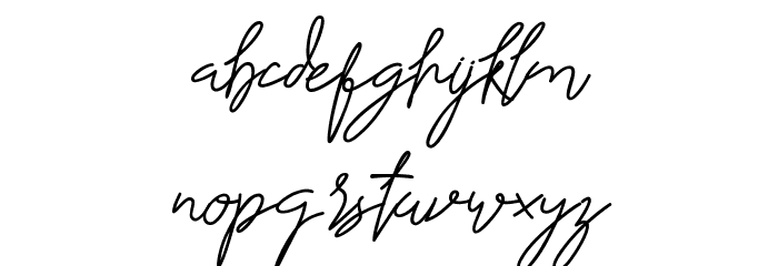 Sweghand Font LOWERCASE