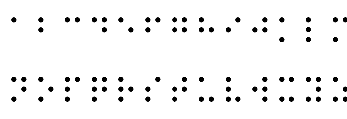 Swell Braille Font LOWERCASE