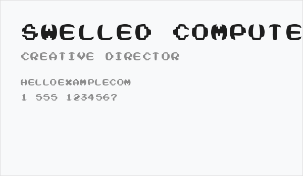 Swelled Computer Business Card