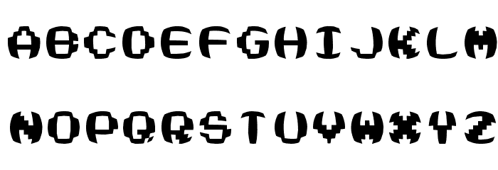Swelled Computer Font LOWERCASE
