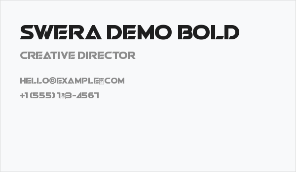 Swera Demo Bold Business Card