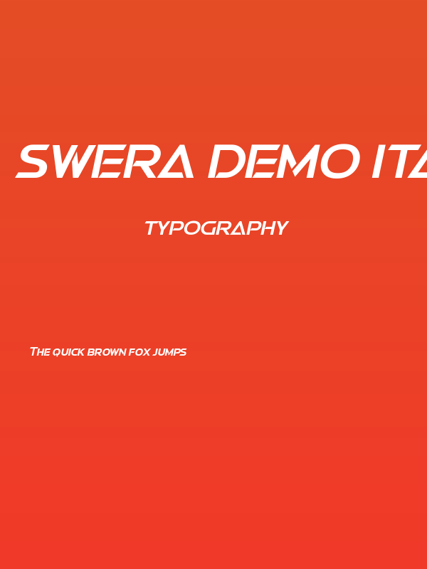 Swera Demo Italic Poster