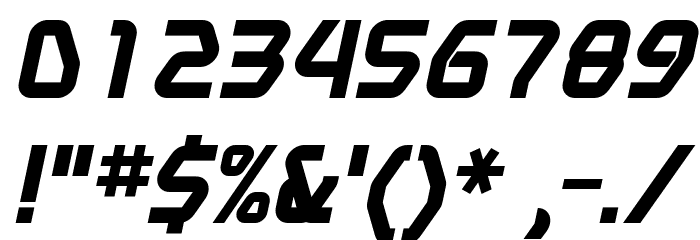Swerve BoldItalic Font OTHER CHARS