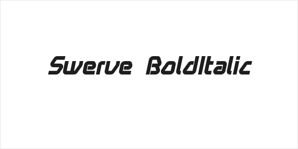 Swerve  BoldItalic Logo