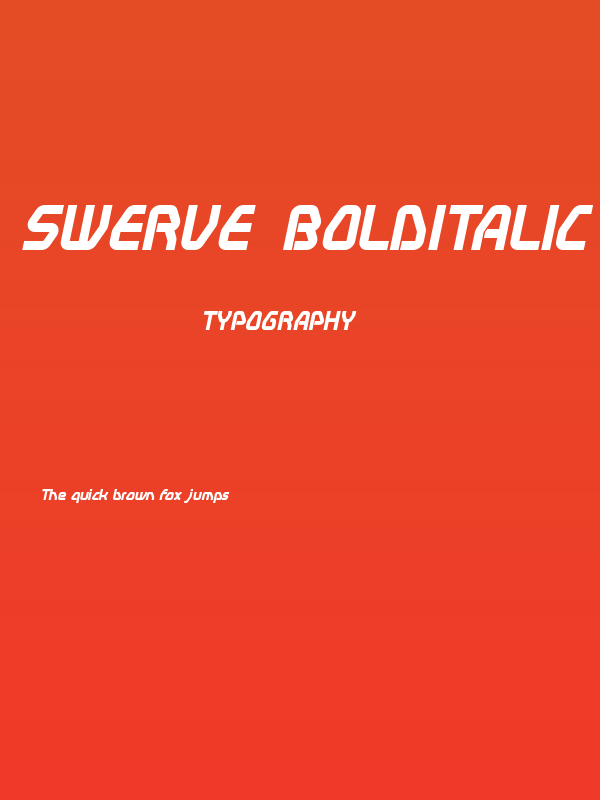Swerve  BoldItalic Poster