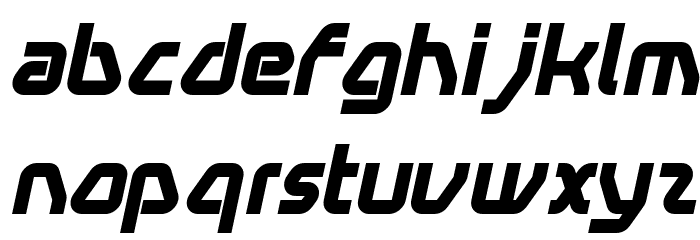Swerve BoldItalic Font LOWERCASE