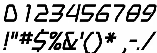 Swerve Italic フォント その他の文字