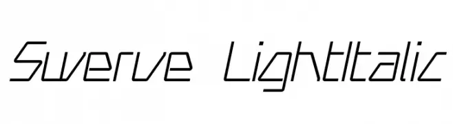 Swerve  LightItalic 
