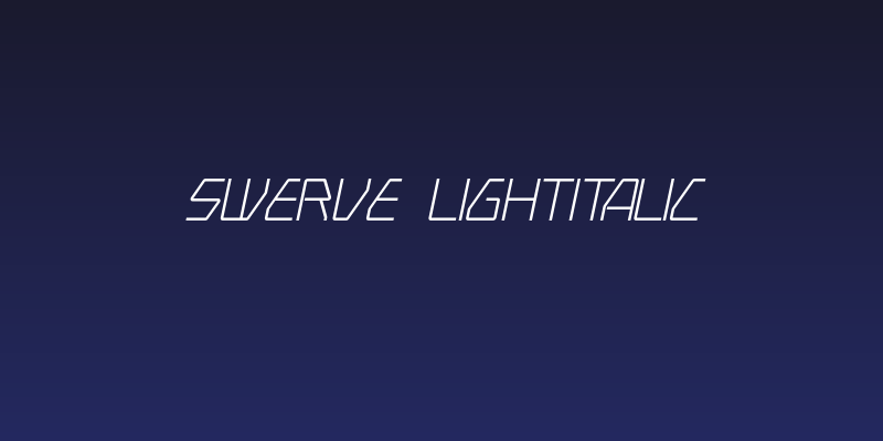Swerve  LightItalic Social Header