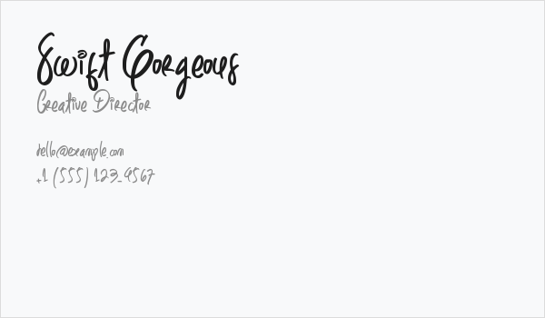 Swift Gorgeous Business Card